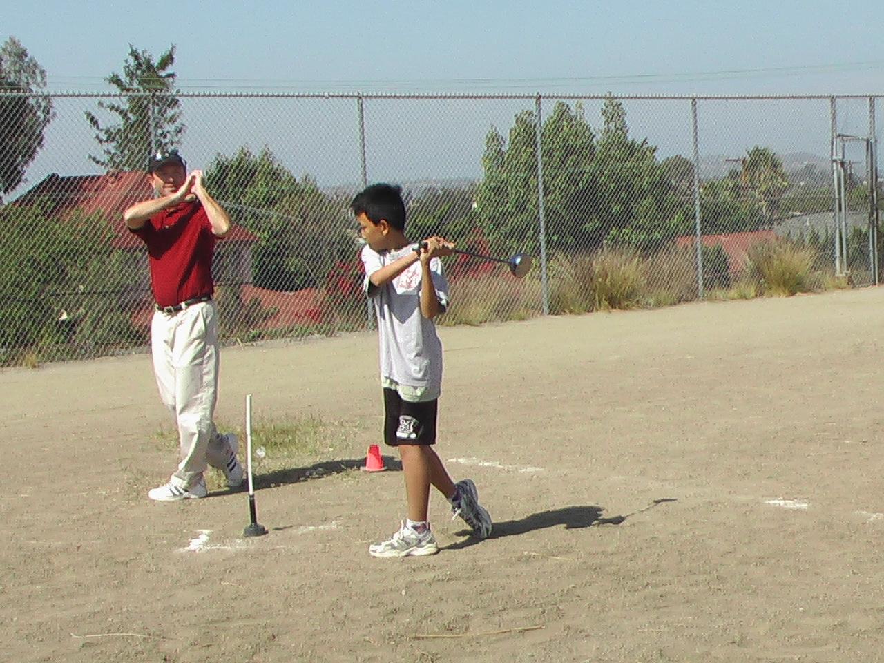 PE Class in San Diego first time golfer